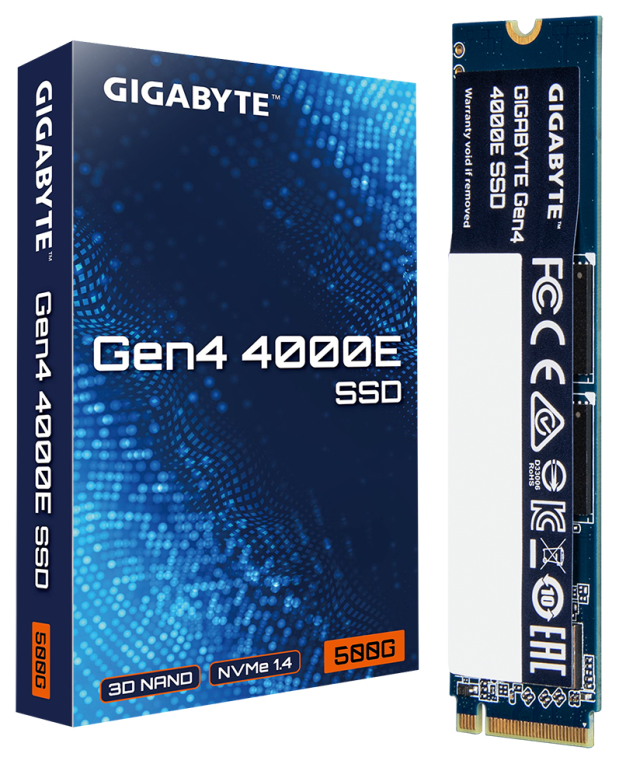 GIGABYTE Gen4 4000E 500 GB M.2 PCI Express 4.0 NVMe 3D NAND