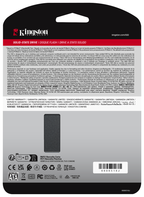 Kingston Technology A400 480 GB 2.5" Serial ATA III TLC