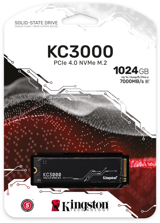 Kingston Technology 1024G KC3000 M.2 2280 NVMe SSD