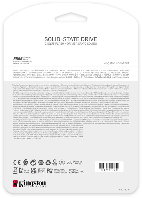 Kingston Technology 1024G KC3000 M.2 2280 NVMe SSD