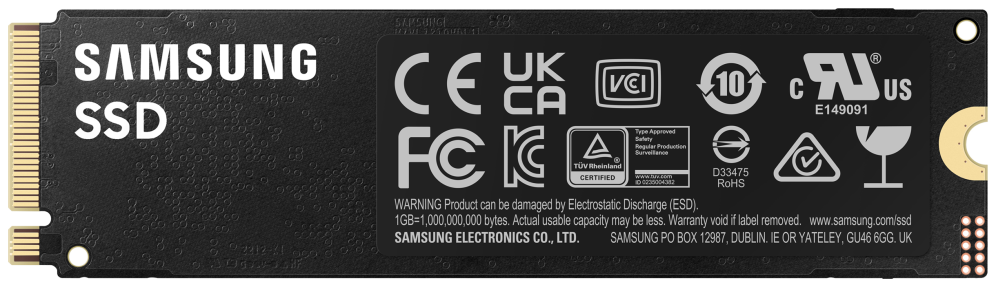 Samsung 990 PRO 1 TB M.2 PCI Express 4.0 NVMe V-NAND MLC