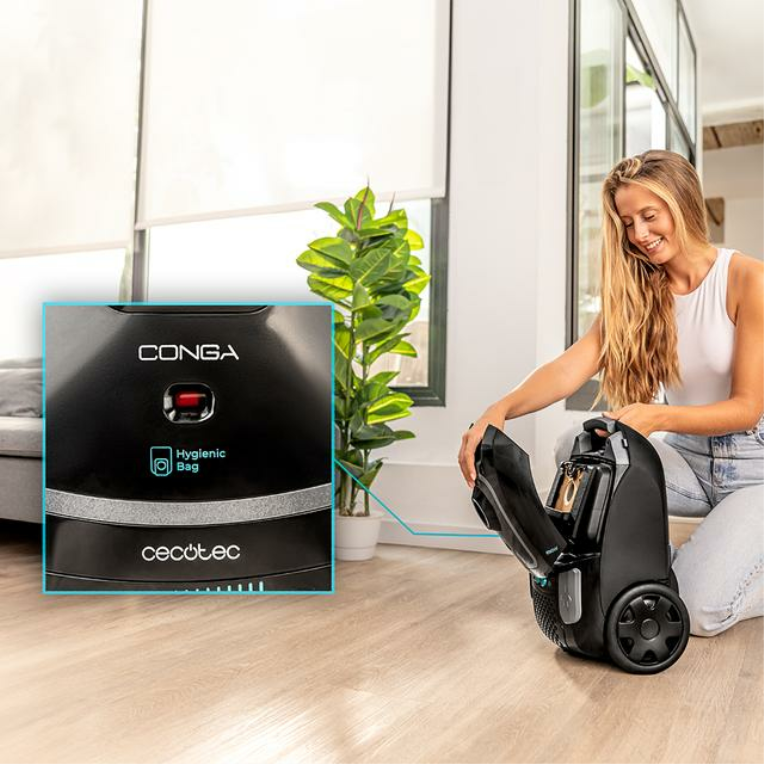 Cecotec Conga Powerbag 4000 XL 4 L Aspiradora cilíndrica Secar 890 W Bolsa para el polvo