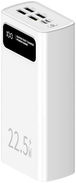 Leotec LEPOW30W22W batería externa Polímero de litio 30000 mAh Blanco