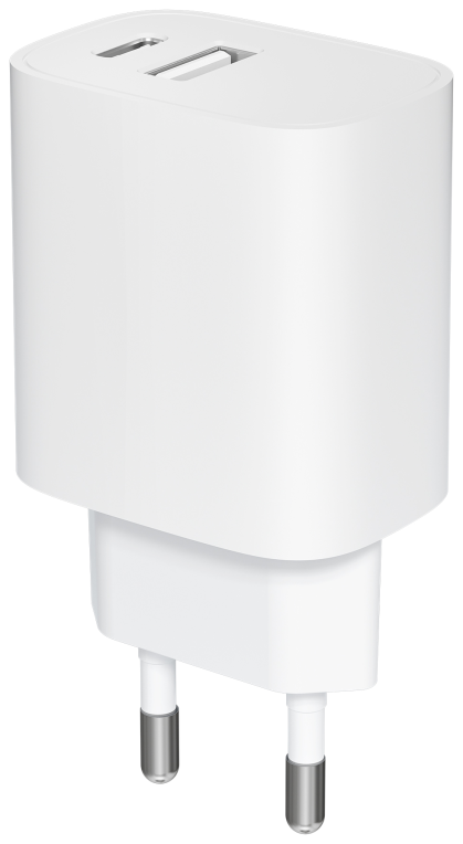 Leotec Cargador 20W 1xUSB-C PD + 1x USB-A Blanco