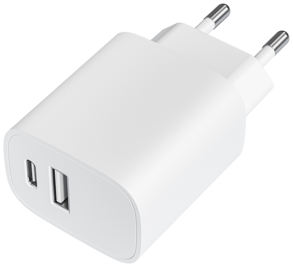 Leotec Cargador 20W 1xUSB-C PD + 1x USB-A Blanco