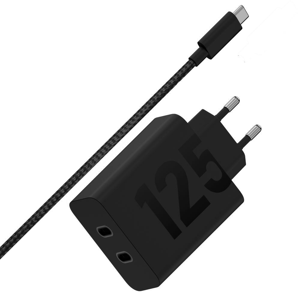 Motorola TurboPower 125W Duo Charger Universal Negro Corriente alterna Carga rápida Interior