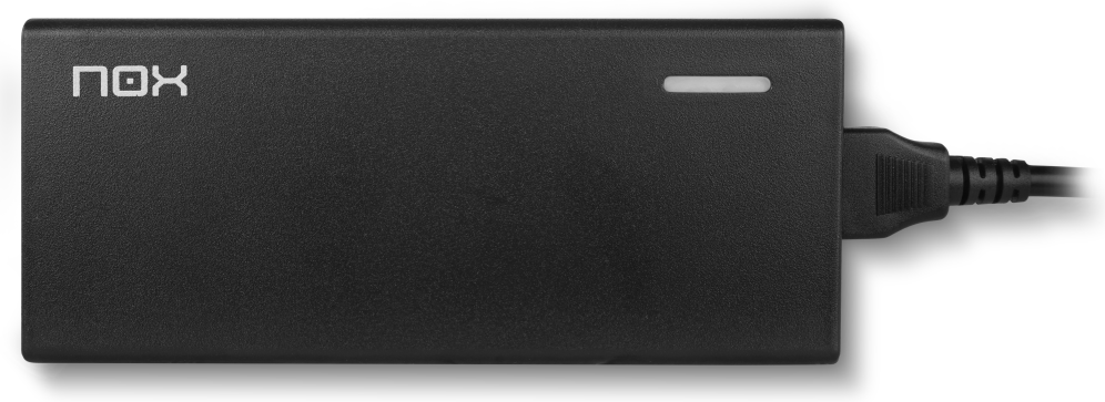 NOX NXPWR90NB adaptador e inversor de corriente Interior 90 W Negro