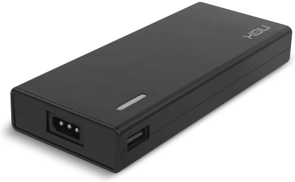 NOX NXPWR90NB adaptador e inversor de corriente Interior 90 W Negro