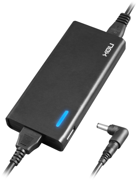 NOX NXPWR90NB adaptador e inversor de corriente Interior 90 W Negro