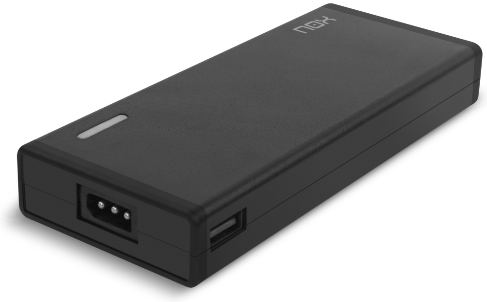 NOX NXPWR65NB adaptador e inversor de corriente Interior 65 W Negro