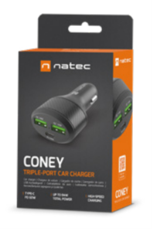 NATEC Coney Universal Negro Encendedor de cigarrillos Carga rápida Auto