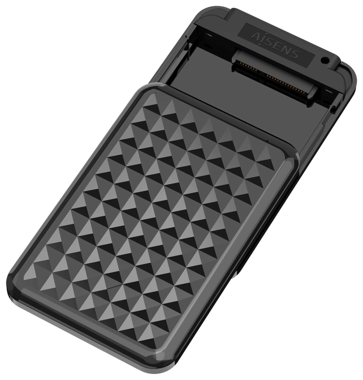 AISENS Caja Externa 2,5? 9.5mm SATA a USB3.0/USB3.1 Gen1, Negra