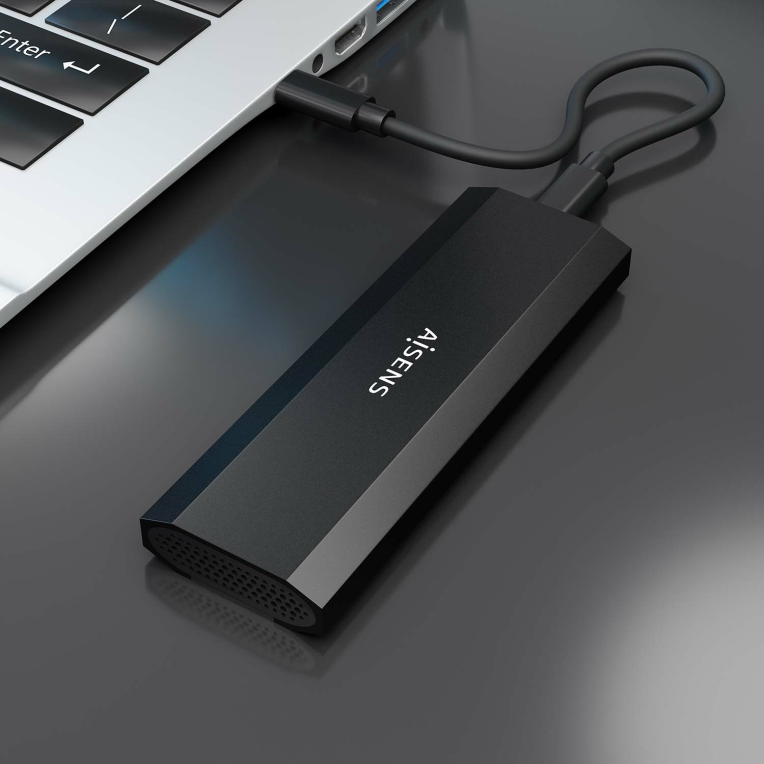 AISENS ASM2-028B caja para disco duro externo Caja externa para unidad de estado sólido (SSD) Negro