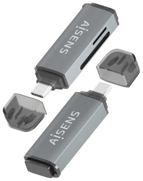 AISENS ASCR-2C10-GR lector de tarjeta USB 3.2 Gen 1 (3.1 Gen 1) Type-C
