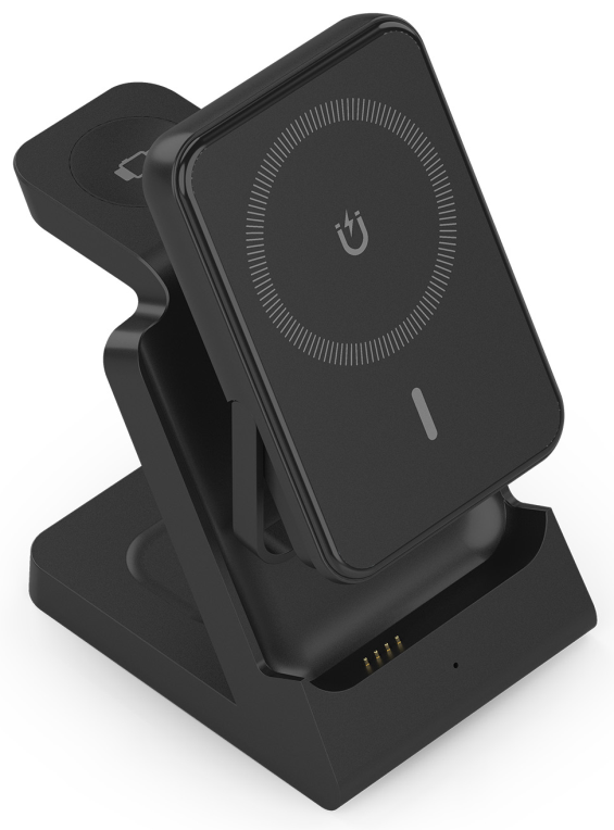 AISENS ASCH-15W4WC064-BK cargador de dispositivo móvil Auriculares, Smartphone, Reloj inteligente Cargador inalámbrico Interior