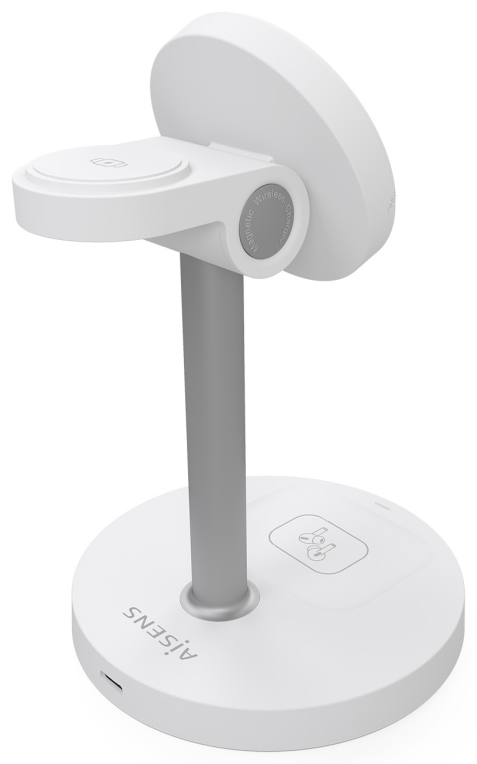 AISENS ASCH-15W3WC065-W cargador de dispositivo móvil Auriculares, Smartphone, Reloj inteligente Cargador inalámbrico Interior