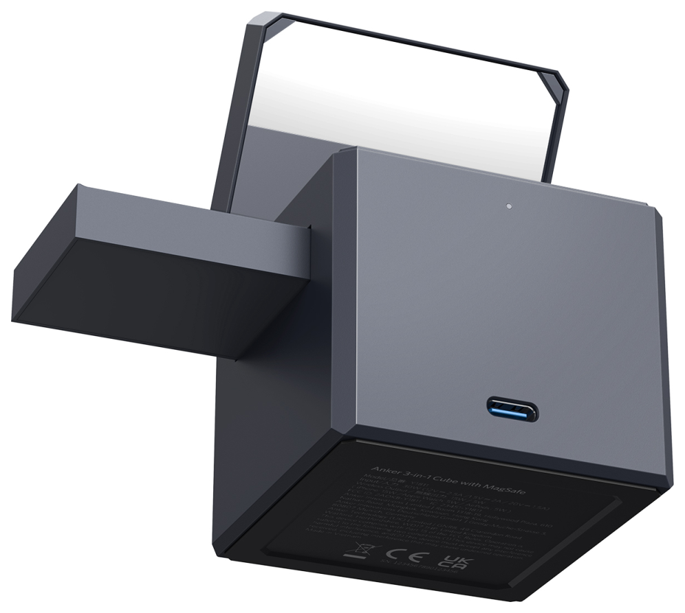 Anker Innovations Y1811G11 cargador de dispositivo móvil Auriculares, Smartphone, Reloj inteligente Negro Corriente alterna, USB Cargador inalámbrico Carga rápida Interior