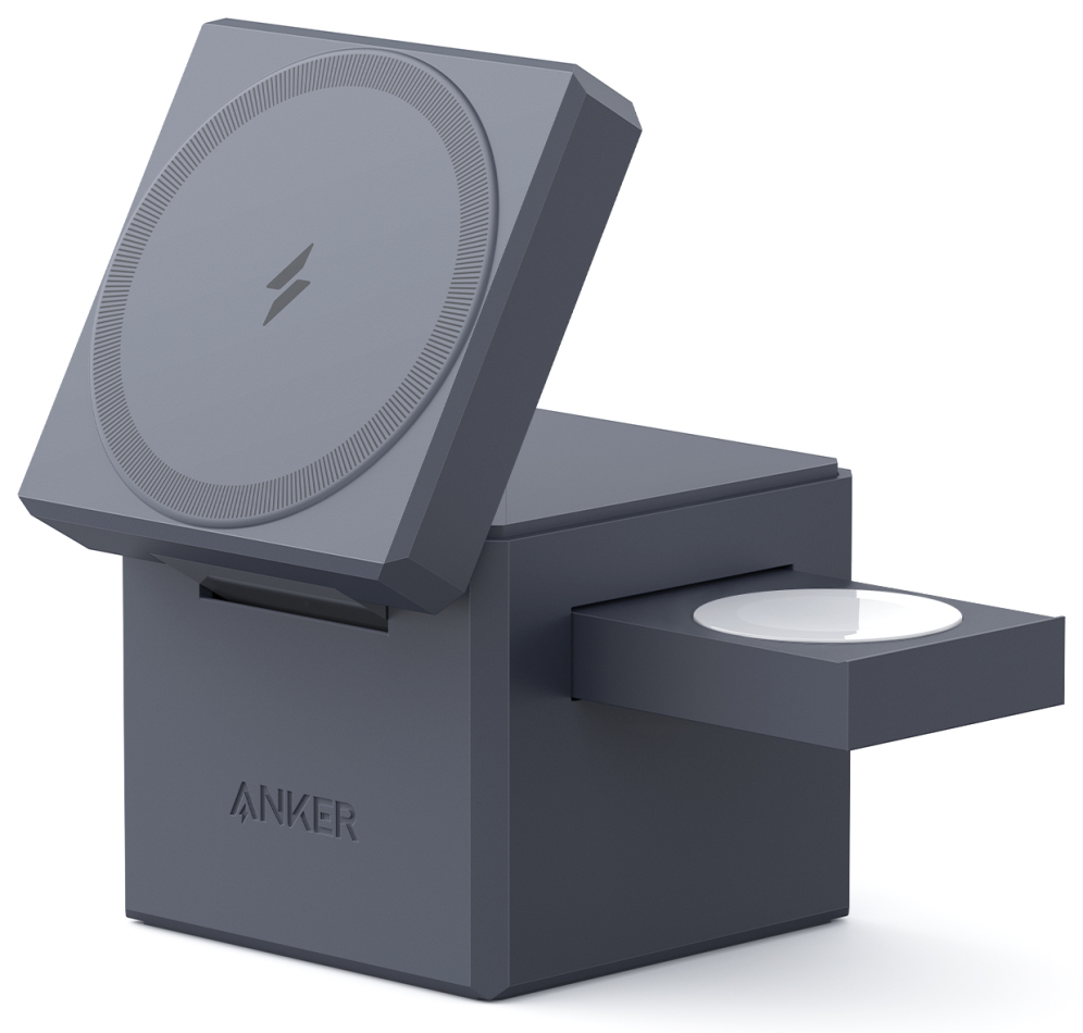 Anker Innovations Y1811G11 cargador de dispositivo móvil Auriculares, Smartphone, Reloj inteligente Negro Corriente alterna, USB Cargador inalámbrico Carga rápida Interior
