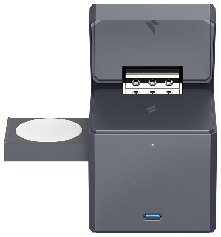Anker Innovations Y1811G11 cargador de dispositivo móvil Auriculares, Smartphone, Reloj inteligente Negro Corriente alterna, USB Cargador inalámbrico Carga rápida Interior