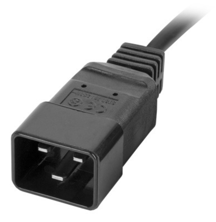 Lanberg PDU-08I-0200-C20-BK unidad de distribución de energía (PDU) 8 salidas AC 1U Negro