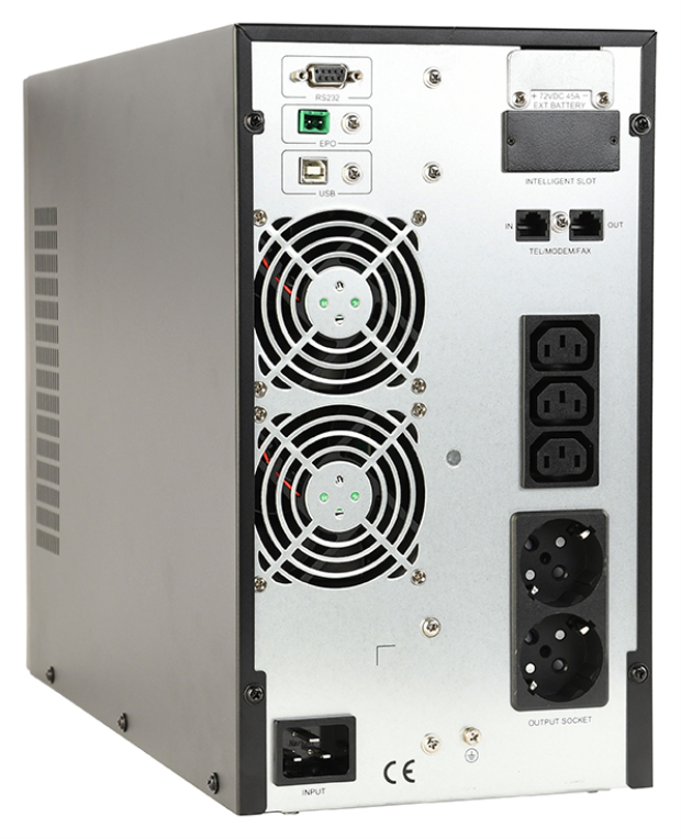 Gembird EG-UPSO-2000 sistema de alimentación ininterrumpida (UPS) Doble conversión (en línea) 2 kVA 1800 W 5 salidas AC