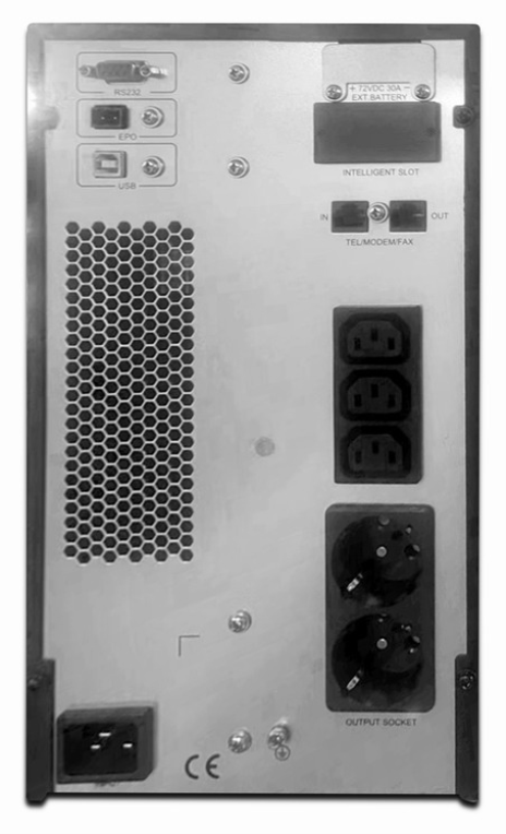 Gembird EG-UPSO-2000 sistema de alimentación ininterrumpida (UPS) Doble conversión (en línea) 2 kVA 1800 W 5 salidas AC
