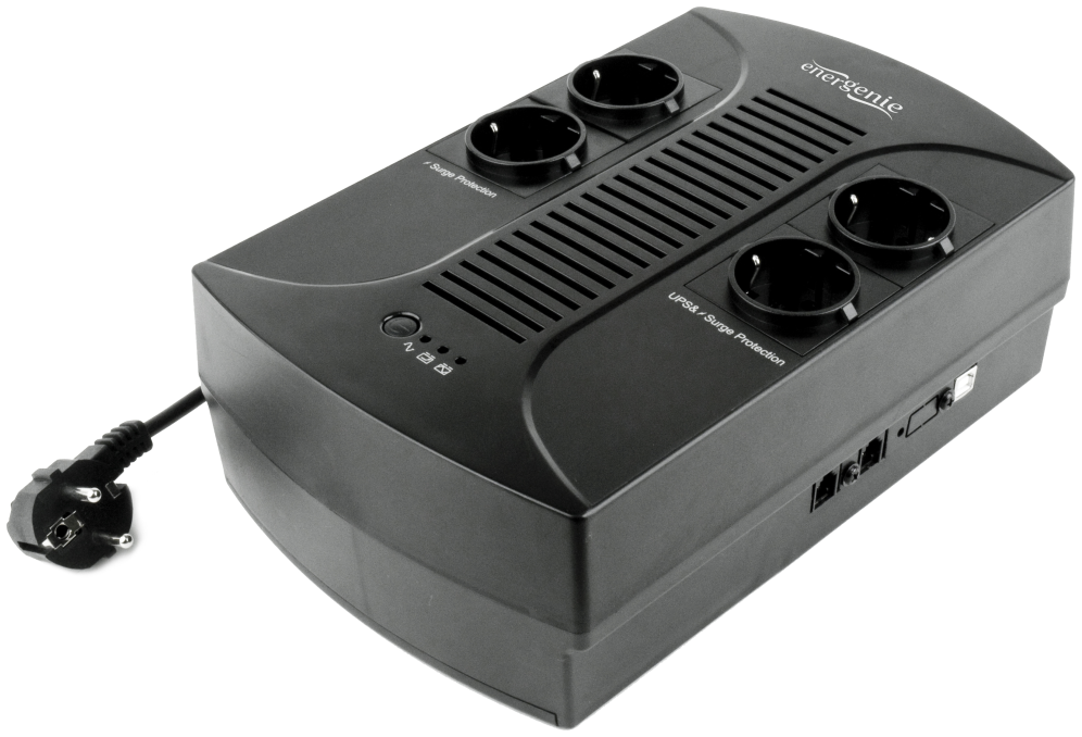 Gembird EG-UPS-001 sistema de alimentación ininterrumpida (UPS) 0,65 kVA 390 W 4 salidas AC
