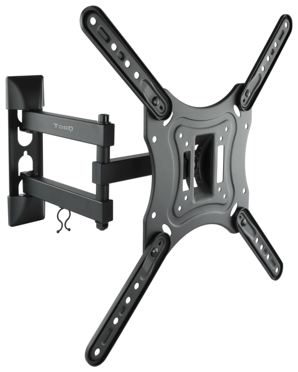 TooQ Soporte Giratorio e Inclinable para Monitor / TV LCD, Plasma de 23”- 55”, con Tres Pivotes, Negro