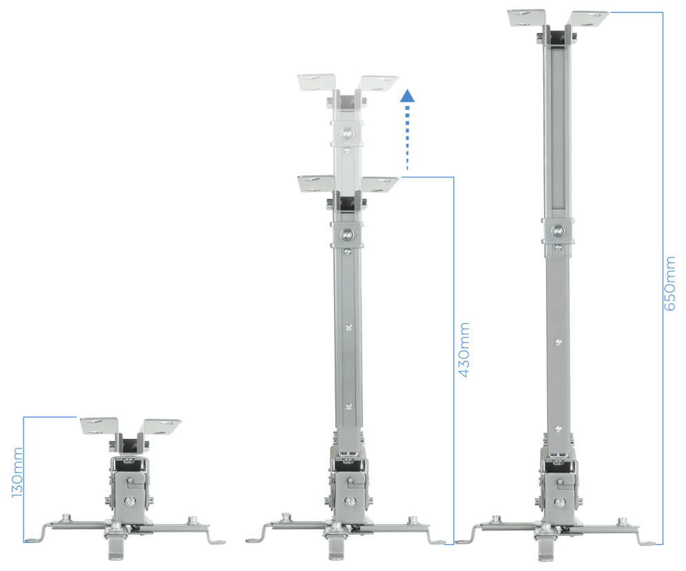 TooQ SOPORTE UNIVERSAL INCLINABLE DE TECHO PARA PROYECTOR PLATA