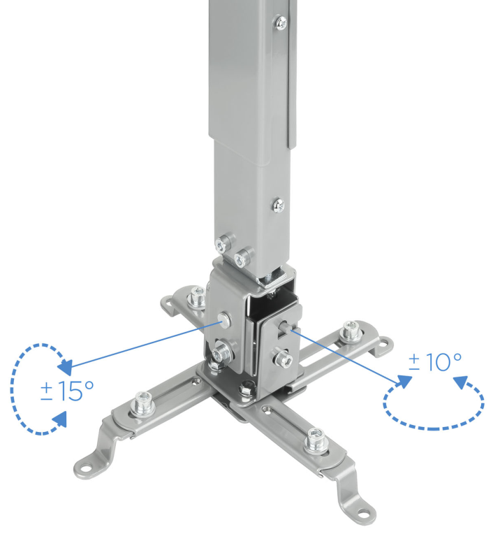 TooQ SOPORTE UNIVERSAL INCLINABLE DE TECHO PARA PROYECTOR PLATA