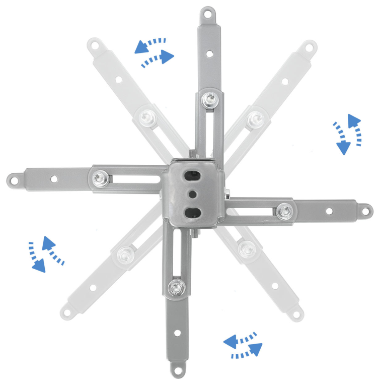 TooQ SOPORTE UNIVERSAL INCLINABLE DE TECHO PARA PROYECTOR PLATA