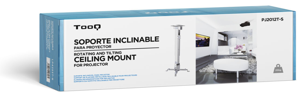 TooQ SOPORTE UNIVERSAL INCLINABLE DE TECHO PARA PROYECTOR PLATA