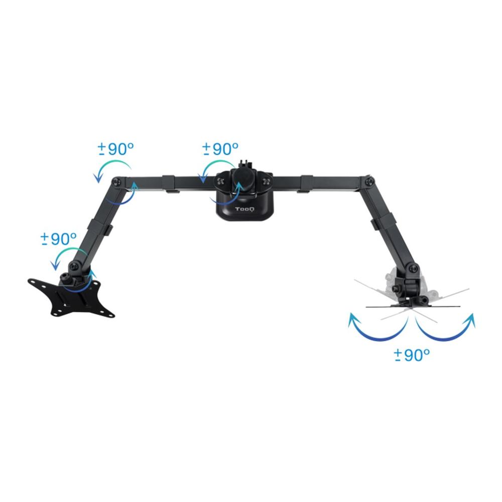 SOPORTE MESA TOOQ HASTA 27" VESA 100 X 100 MAX 8KG/BRAZO