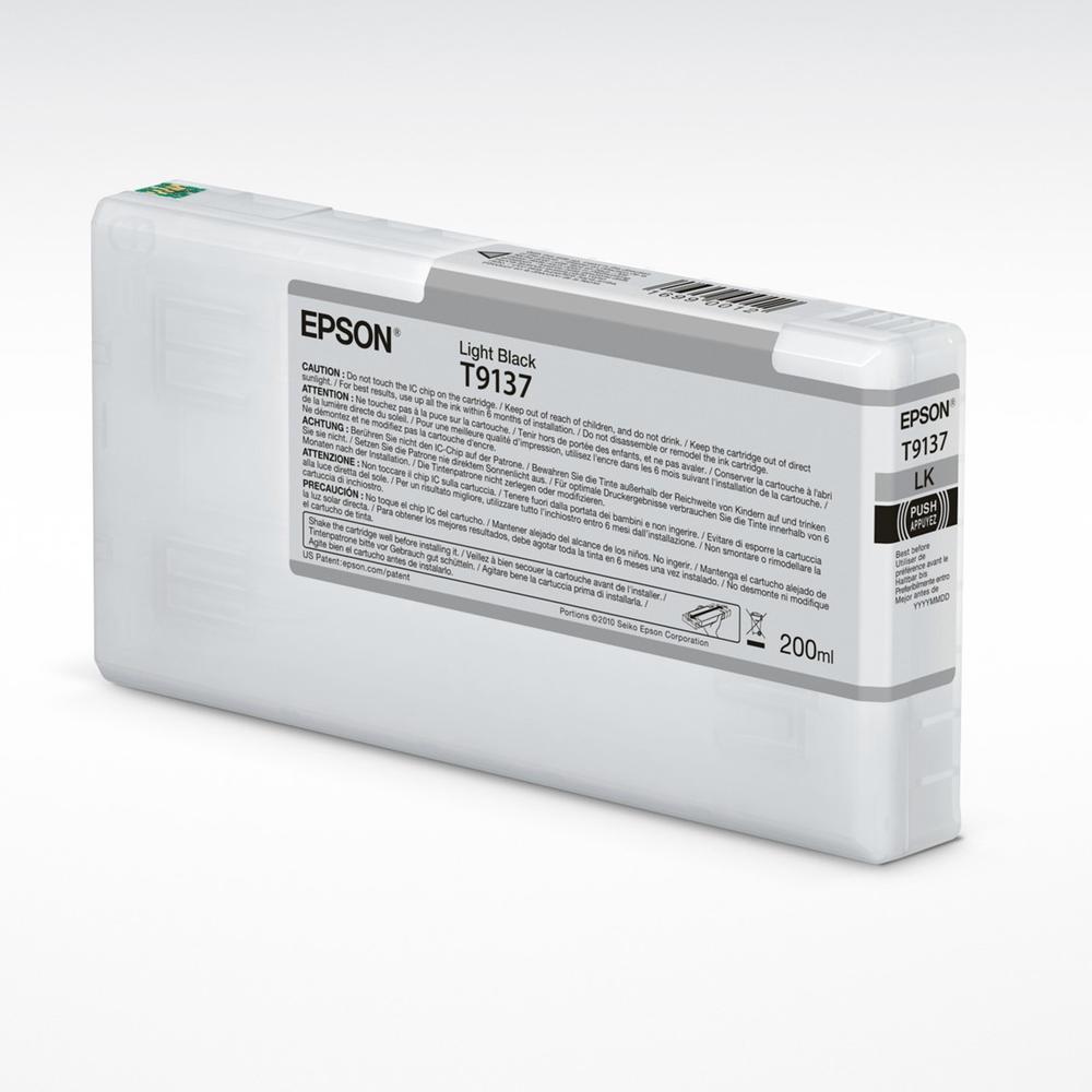 CARTUCHO TINTA EPSON T9137 LIGHT BLACK 200ML
