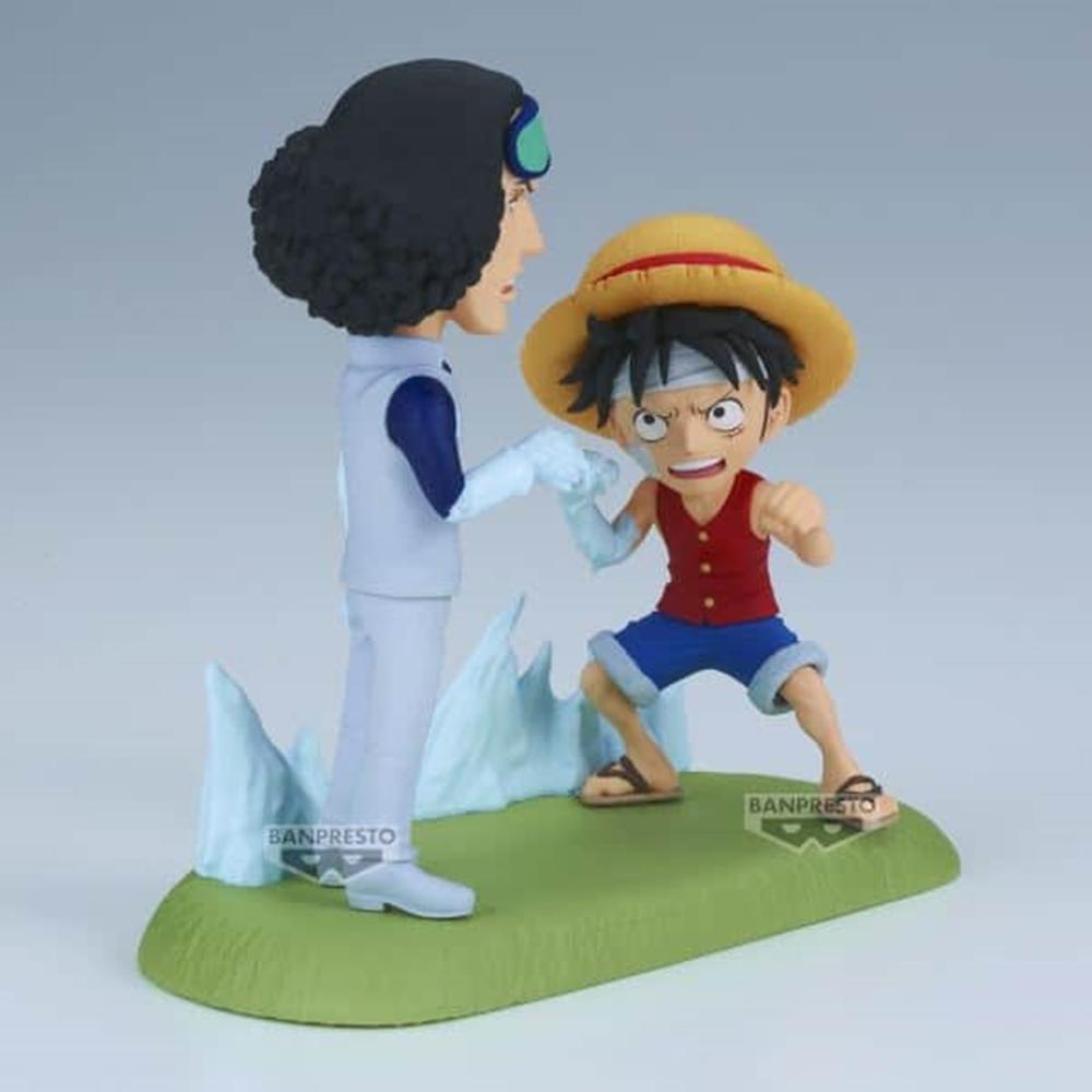 FIGURA BANPRESTO ONE PIECE WORLD COLLECTABLE FIGURE LOG STORIES MONKEY.D.LUFFY VS KUZAN 9CM