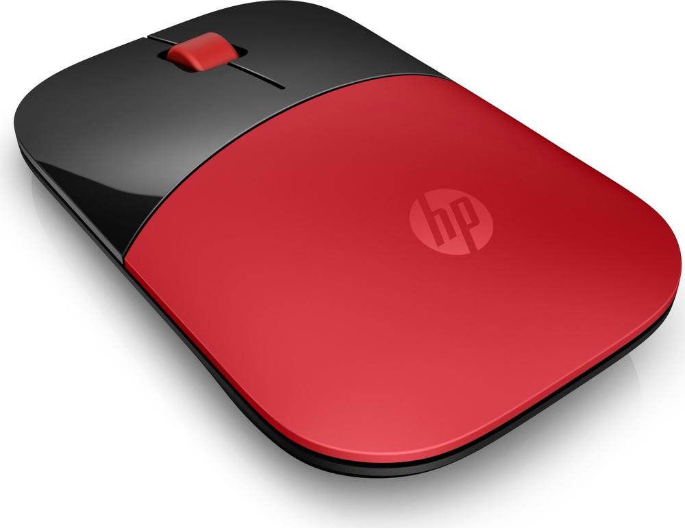 Raton INALAMBRICO HP Z3700 Ambidiestro RF optico Rojo y Negro