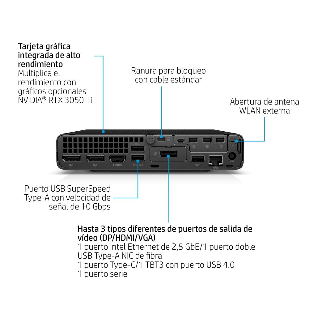 MINI ORDENADOR HP ELITE 800 G9 I7-14700 16GB SSD 512GB