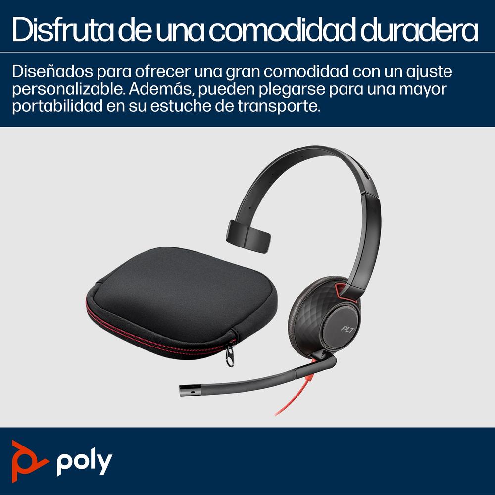 AURICULAR POLY BLACKWIRE 5210 USB TIPO C NEGRO