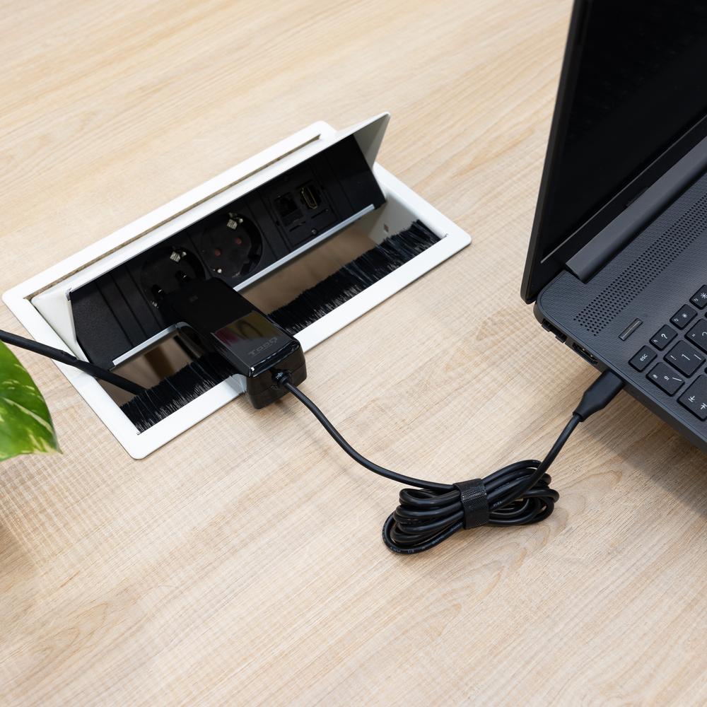 CARGADOR DE PARED TOOQ TQLC-USBCGAN90PD-C 90W USB-C NEGRO PORTATIL