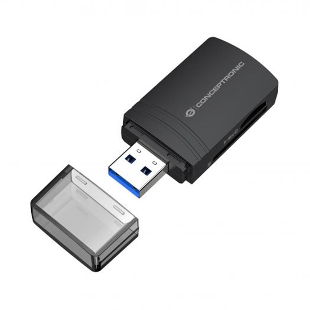 LECTOR DE TARJETAS USB 3.0 CONCEPTRONIC BIAN06B SD/ SDHC/ SDXC/ MICROSD/ TFLASH