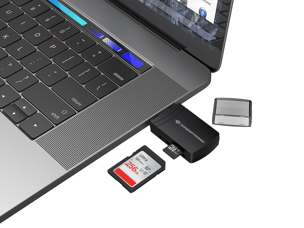 LECTOR DE TARJETAS USB 3.0 CONCEPTRONIC BIAN06B SD/ SDHC/ SDXC/ MICROSD/ TFLASH