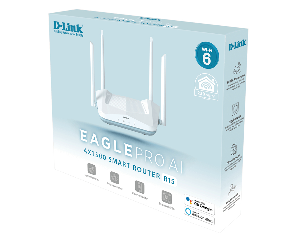 ROUTER WIFI 6 D-LINK R15 EAGLE PRO AX1500 DUAL BAND