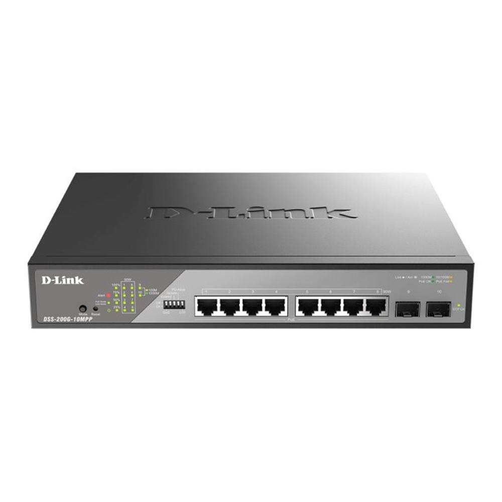 SWITCH D-LINK DSS-200G-10MPP/E 10 PUERTOS