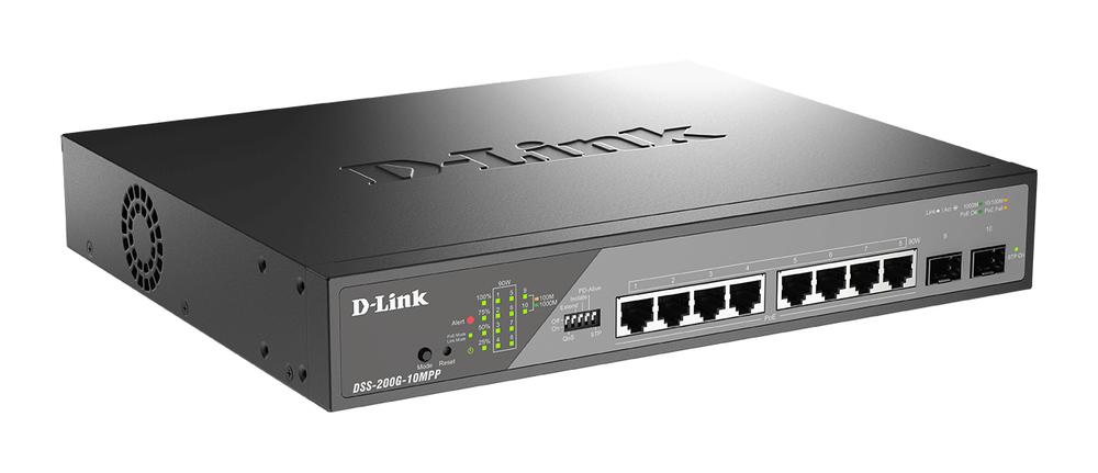 SWITCH D-LINK DSS-200G-10MPP/E 10 PUERTOS