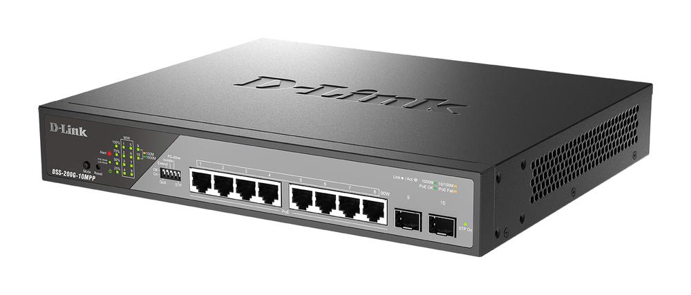 SWITCH D-LINK DSS-200G-10MPP/E 10 PUERTOS