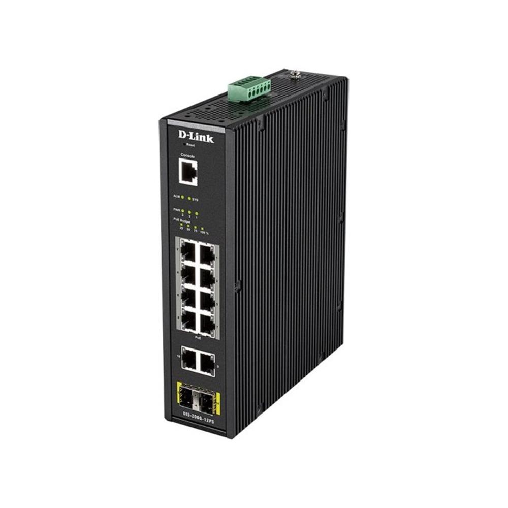 SWITCH INDUSTRIAL DIS-200G-12PS 12 PUERTOS