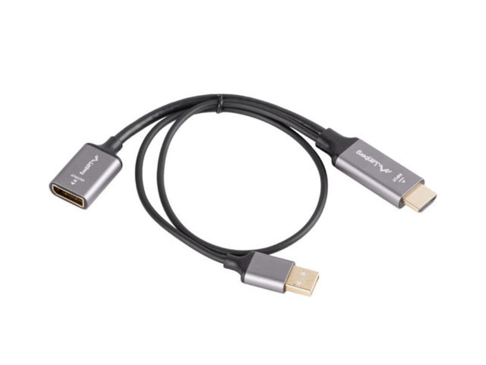 ADAPTADOR 4K HDMI/ USB TIPO A A DISPLAYPORT LANBERG 20CM/ MACHO-HEMBRA