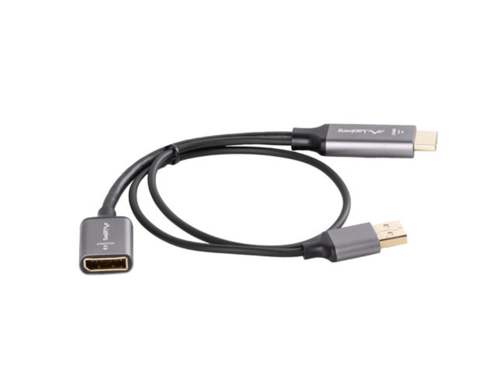 ADAPTADOR 4K HDMI/ USB TIPO A A DISPLAYPORT LANBERG 20CM/ MACHO-HEMBRA