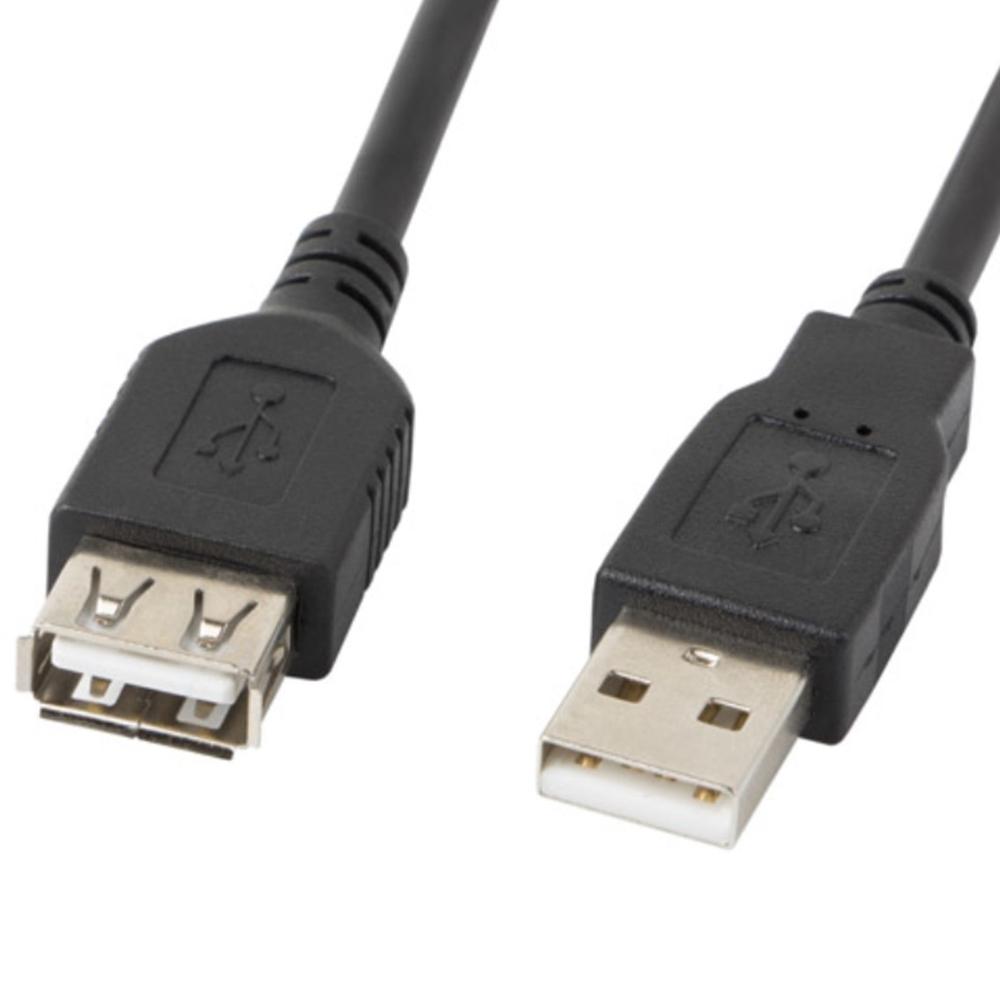 CABLE ALARGADOR LANBERG USB 2.0 MACHO-HEMBRA/ 3M / NEGRO