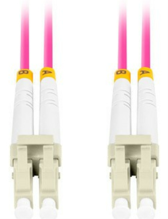 CABLE FIBRA OPTICA LANBERG MULTI LC/ UPC - LC/ UPC DUPLEX OM4 50/125 LSZH VI / 0.5M